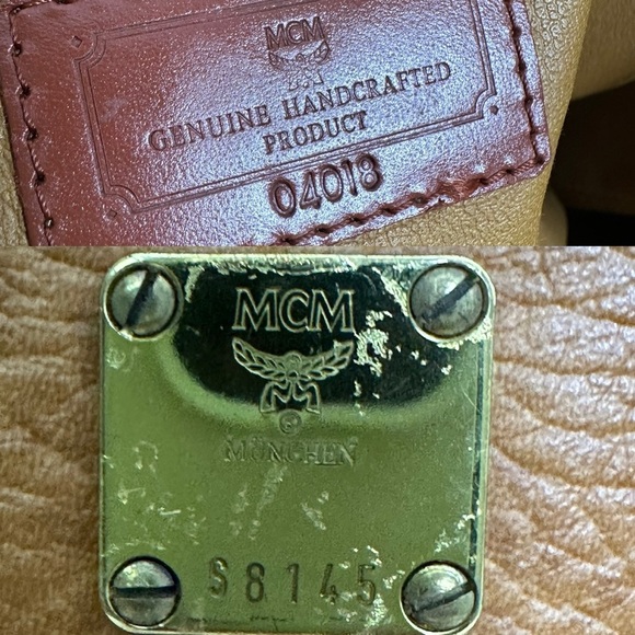 💯Authentic MCM Cognac Visetos Tote with Black Accents🍀 - Picture 9 of 14